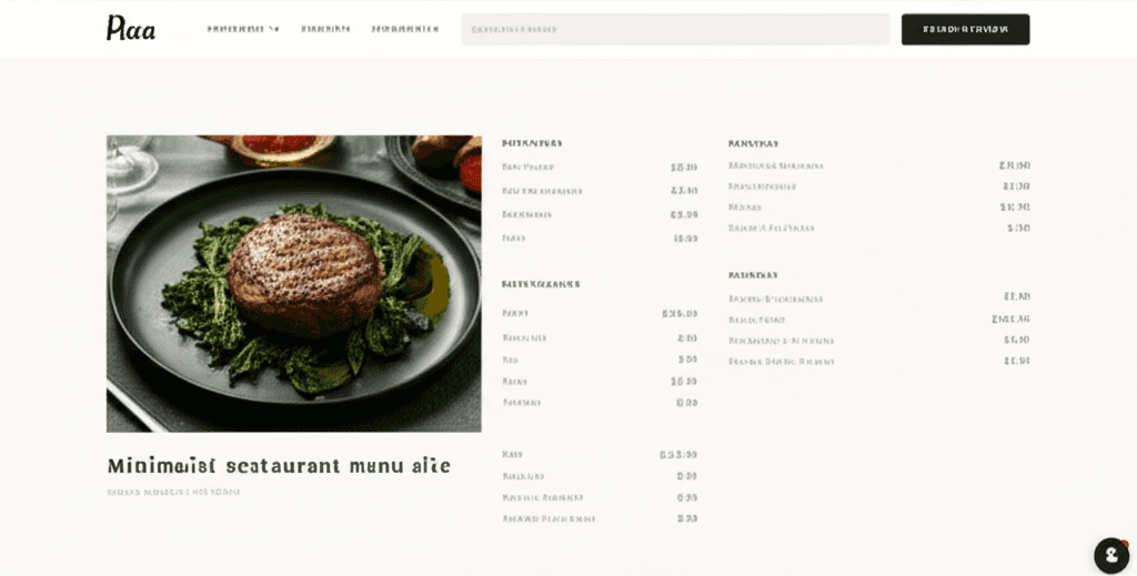 Menú de Restaurante